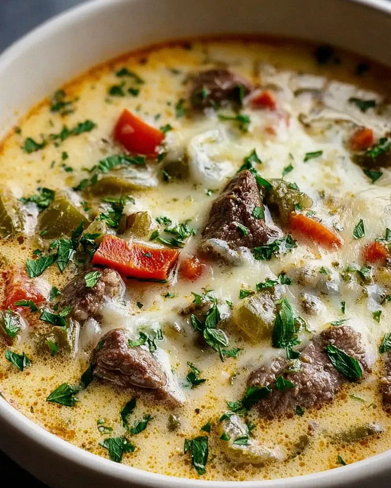 Cremige Philly Cheese Steak Suppe: Dein neues Lieblingsrezept!