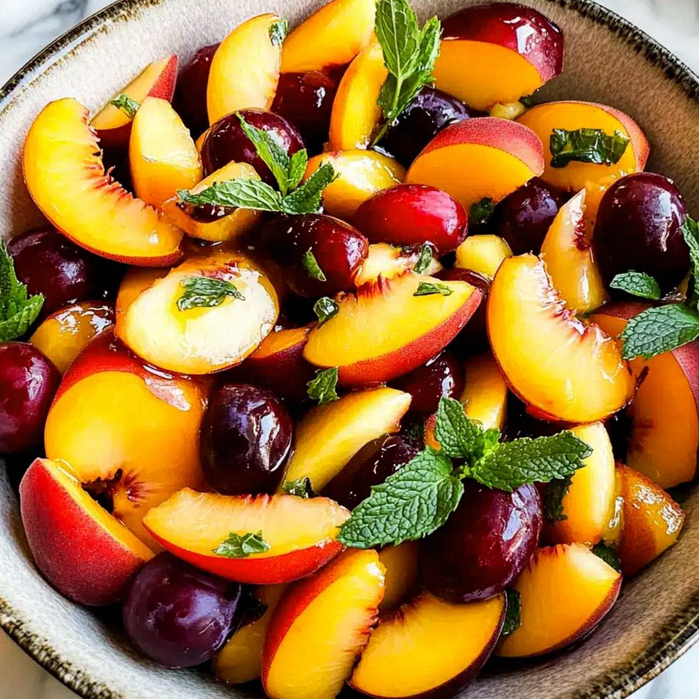Erfrischender Steinfrüchte-Salat für den Sommer