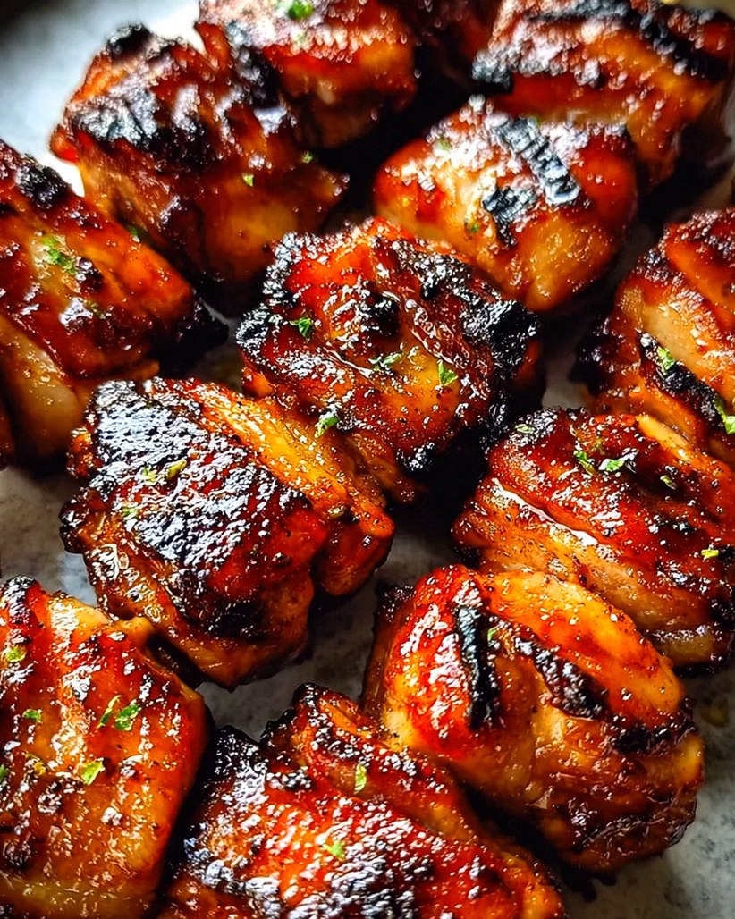 Gegrillte Honig-BBQ-Putenspeck-Hühnchen-Spieße einfach zubereiten – Schritt 2