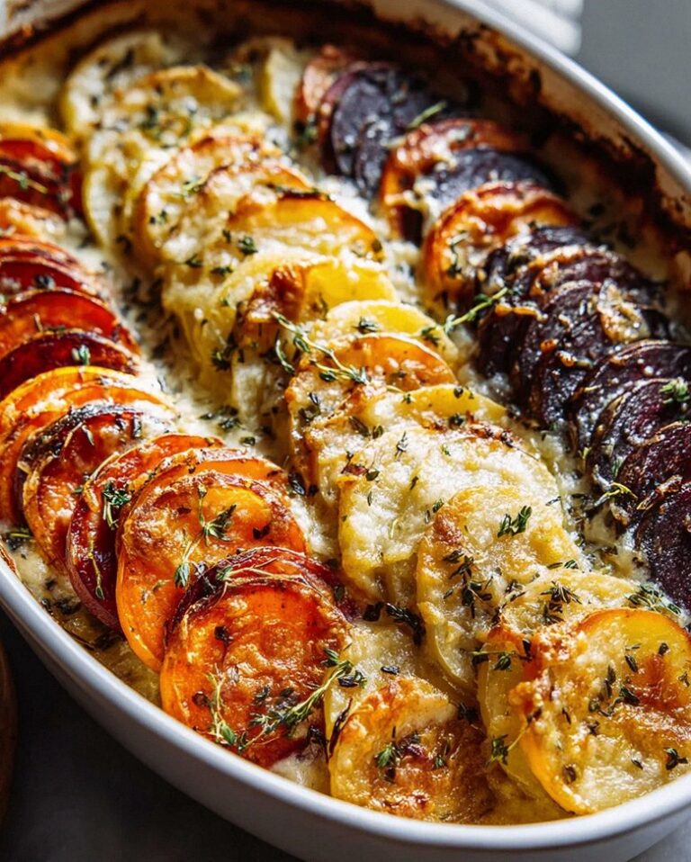Käse-Wurzelgemüse-Gratin: Herzhaft und cremig genießen!