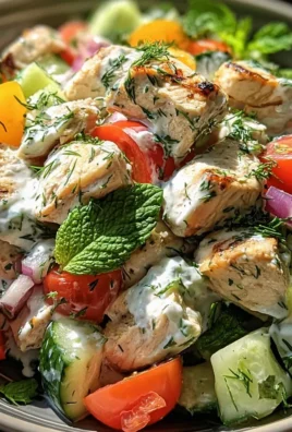 Mediterrane Köstlichkeit Tzatziki Hähnchensalat