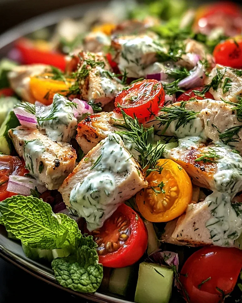 Mediterrane Köstlichkeit Tzatziki Hähnchensalat – Schritt 2