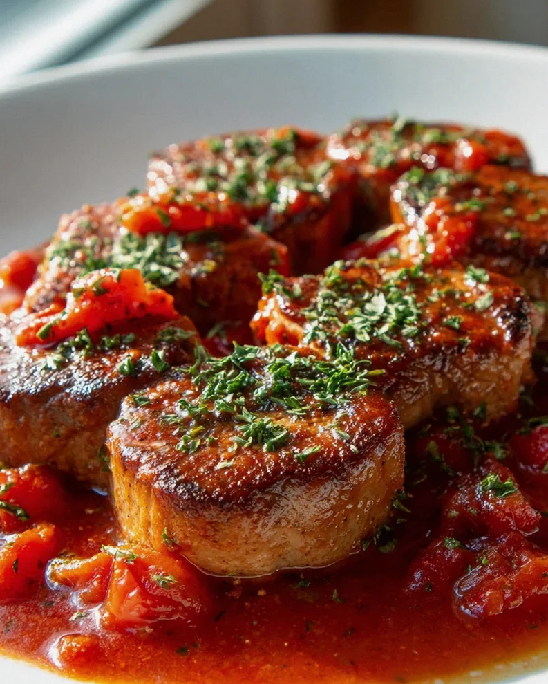 Protein Medaillons in Tomaten Kräuter Soße: Einfach köstlich! – Schritt 1
