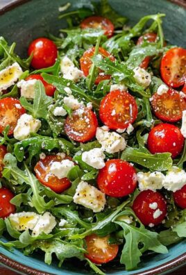 Rucola Salat mit Feta und Tomaten