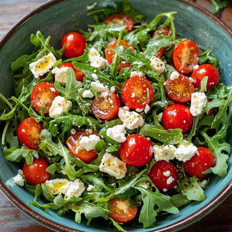 Rucola Salat mit Feta und Tomaten