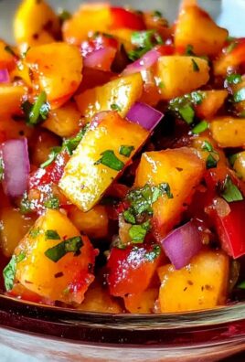 Süße würzige Pfirsichsalsa für den perfekten Sommer