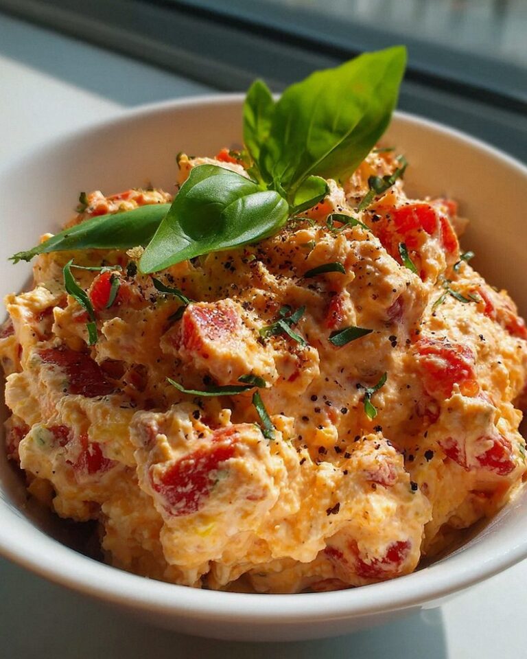 Tomaten Frischkäse Dip mit Basilikum – Schnell, Cremig, Lecker!