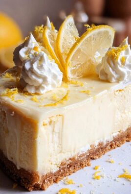 Zitronen-Cheesecake mit weißer Schokolade