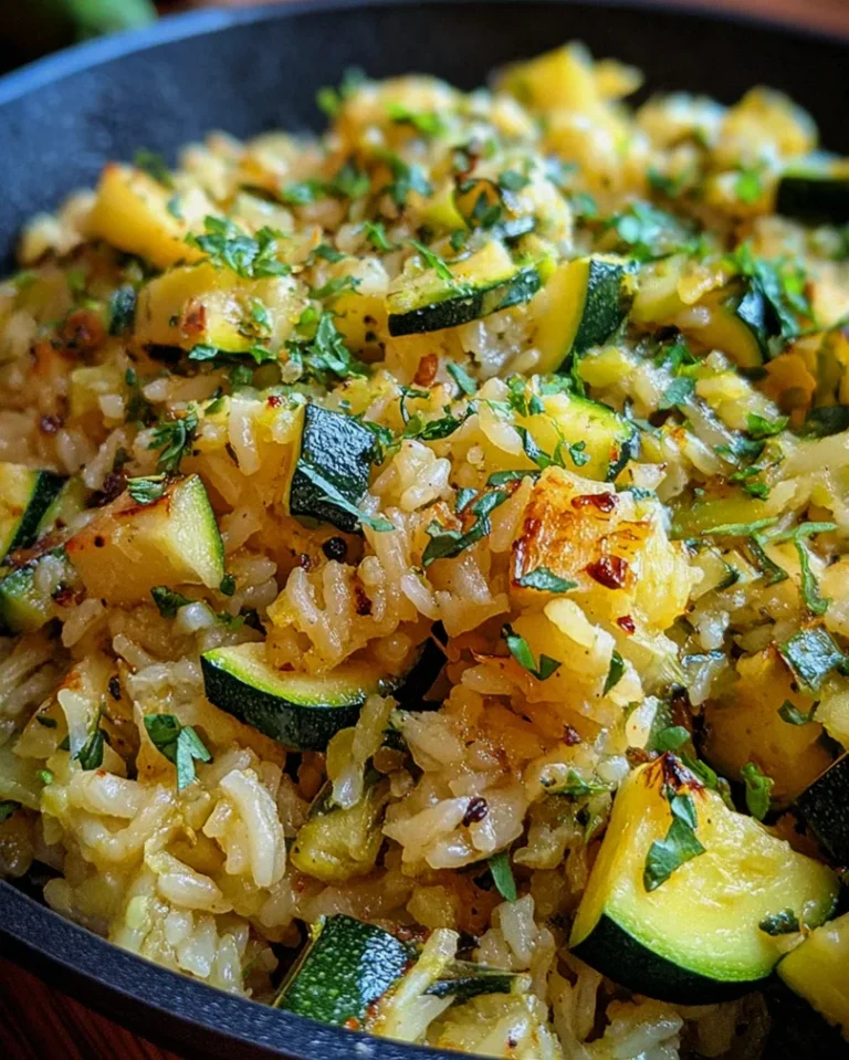 Zucchini-Reis-Pfanne